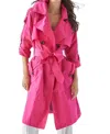 Adroit Atelier Raphael Trench Coat In Fuchsia In Pink