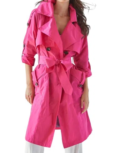 Adroit Atelier Raphael Trench Coat In Fuchsia In Pink