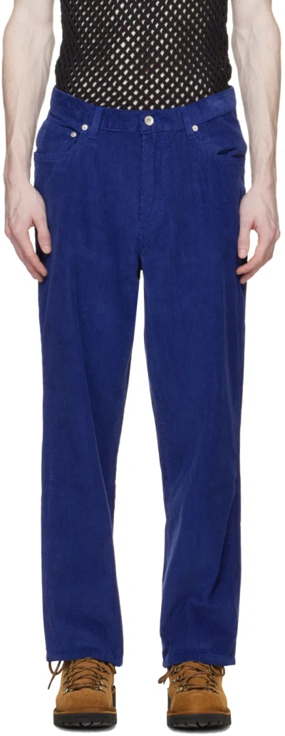 Adsum Blue Five-pocket Trousers In Ultra Blue