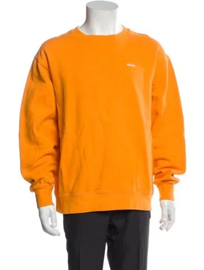 Pre-owned Adsum Crew Neck Long Sleeve Sweatshirt In Orange