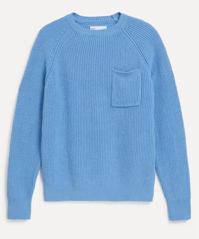 Adsum Mens Blue Pocket Crew-neck Jumper