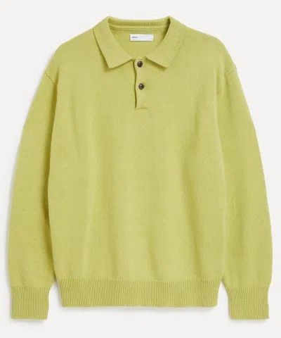 Adsum Mens Chartreuse Pady Polo Jumper