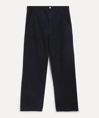 Adsum Mens Navy Flap Pocket Trousers In Blue