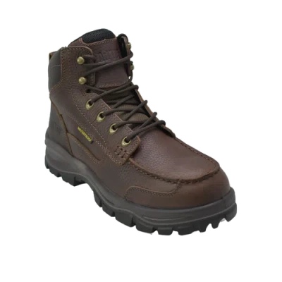 Adtec 6" Tumbled Leather Moc Toe Waterproof Work Boots In Brown