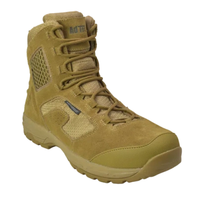 Adtec 8" Side Zipper Tactical Boot In Brown
