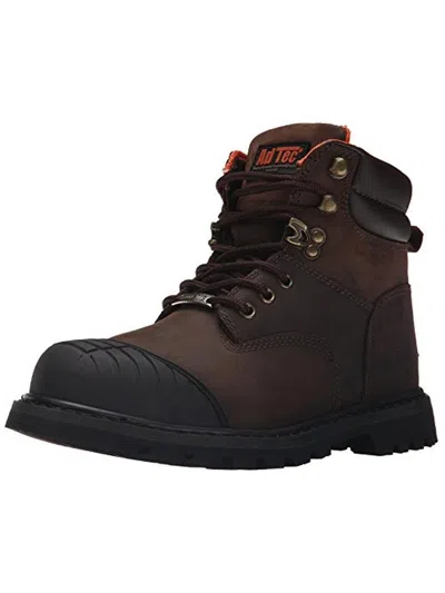Adtec Crazy Horse Mens Leather Steel Toe Work Boots In Brown