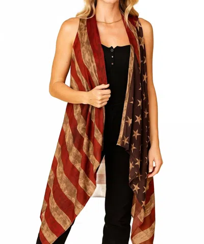 Advance Apparel Freedom Trail Dust Cardigan In Brown