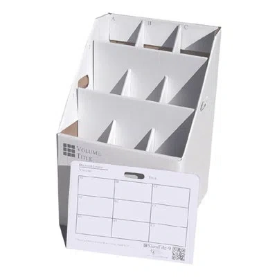 Advanced Organizing Systems 9 Slot Rolled Document Rolled Filing Box In White