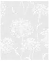 Advantage Garvey Light Grey Dandelion Wallpaper In Grey