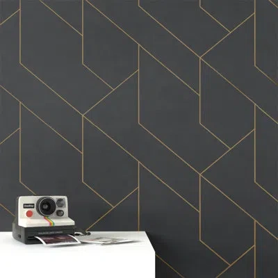 Advantage Pollock Gilded 33' L X 21" W Glitter Wallpaper Roll In Black