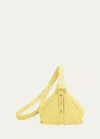 Advene The Age Mini Leather Crossbody Bag In Lemon