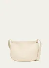 Advene The Duet Small Leather Crossbody Bag In Cream