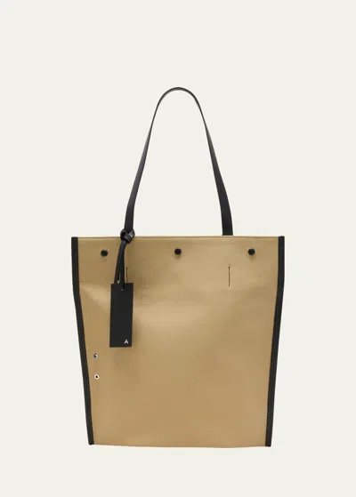 Advene The Trench North-south Tote Bag In Khaki Black