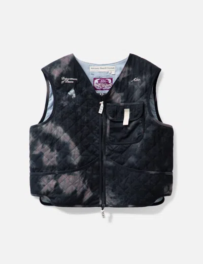 Advisory Board Crystals Abc. Quilted Sticks And Stones Cargo Vest In Black