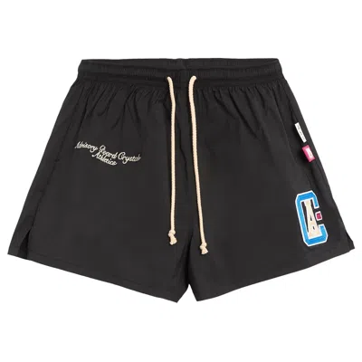 Pre-owned Advisory Board Crystals Athletics Track Short 'black' | Men's Size Xl