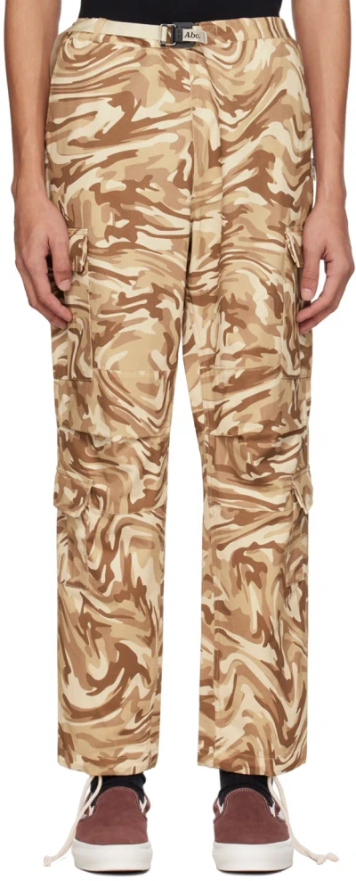 Advisory Board Crystals Brown Camouflage Trousers In Feldspar Ecru