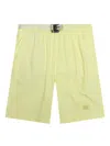 Advisory Board Crystals Buckle-fastening Shorts In Yellow