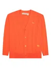 Advisory Board Crystals Cable-knit Cardigan In Orange
