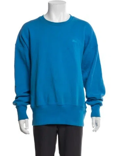 Pre-owned Advisory Board Crystals Crew Neck Long Sleeve Sweatshirt In Blue
