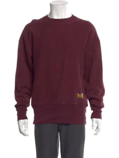 Pre-owned Advisory Board Crystals Crew Neck Long Sleeve Sweatshirt In Burgundy