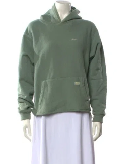 Pre-owned Advisory Board Crystals Crew Neck Long Sleeve Sweatshirt In Green