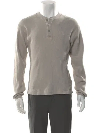 Pre-owned Advisory Board Crystals Crew Neck Long Sleeve Tank In Gray