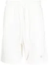 Advisory Board Crystals Drawstring Sweat-shorts In White