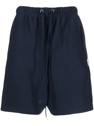 Advisory Board Crystals Drawstring Track Shorts In Blue