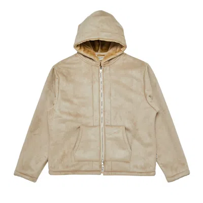 Pre-owned Advisory Board Crystals Ecopel Sheepskin Zip Up Jacket 'ecru' | Cream | Men's Size L