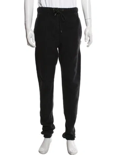 Pre-owned Advisory Board Crystals Embroidered Accent Lounge Bottoms In Black