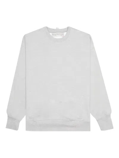 Advisory Board Crystals Embroidered Crew Neck Sweatshirt In Gray