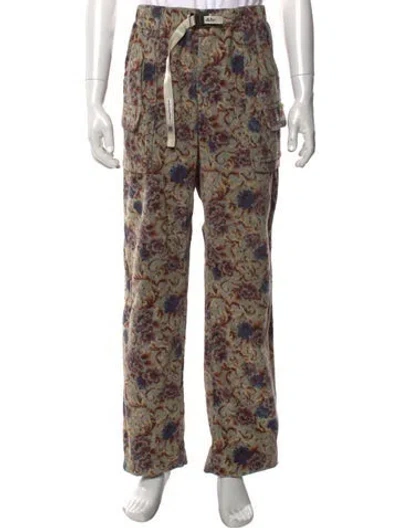 Pre-owned Advisory Board Crystals Floral Print Cargo Pants In Multi
