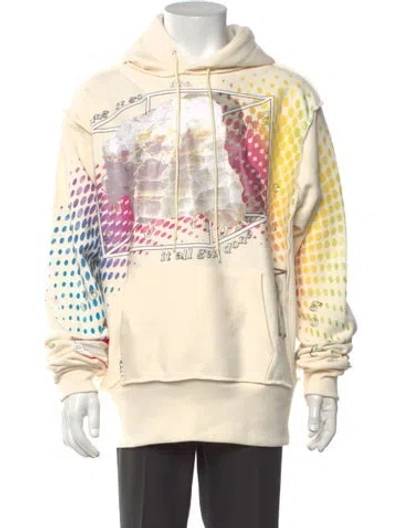 Pre-owned Advisory Board Crystals Graphic Print Crew Neck Hoodie W/ Tags In Neutral