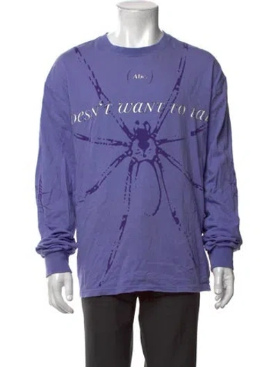 Pre-owned Advisory Board Crystals Graphic Print Crew Neck T-shirt In Purple