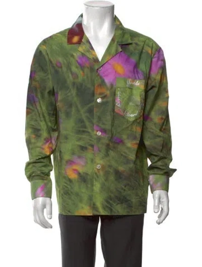 Pre-owned Advisory Board Crystals Graphic Print Crew Neck T-shirt W/ Tags In Green