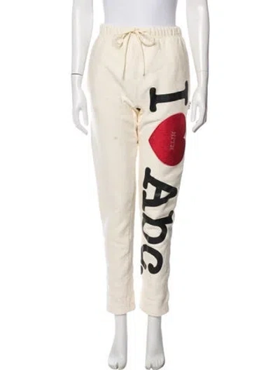 Pre-owned Advisory Board Crystals Graphic Print Sweatpants In Neutral