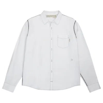 Pre-owned Advisory Board Crystals Hologram Oxford Shirt 'white' | Men's Size L