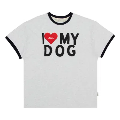 Pre-owned Advisory Board Crystals I Love My Dog Ring Tee 'grey'