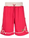 Advisory Board Crystals Logo-appliqué Track Shorts In Rot