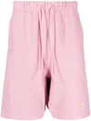Advisory Board Crystals Logo-embroidered Cotton Track Shorts In Pink