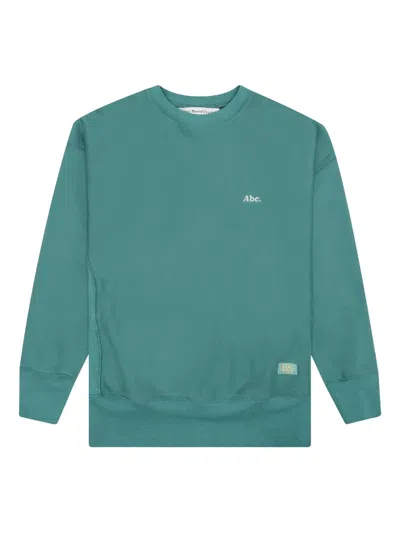 Advisory Board Crystals Logo-embroidered Crew-neck Sweatshirt In Blue