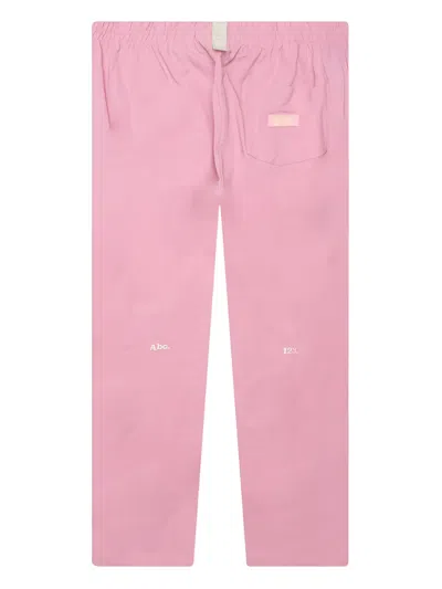 Advisory Board Crystals Logo-embroidered Lounge Trousers In Pink