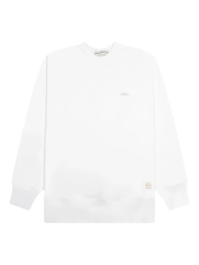 Advisory Board Crystals Logo-embroidered Sweatshirt In White