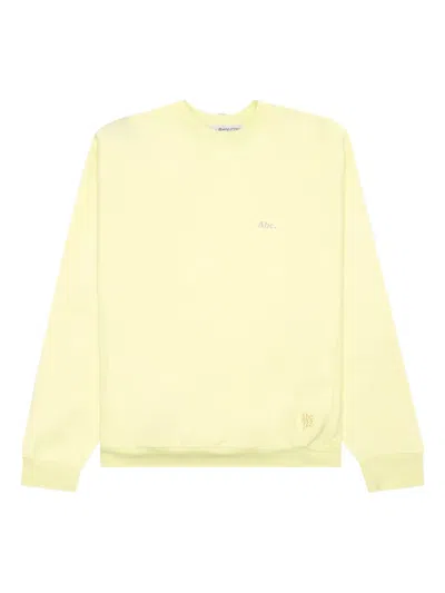 Advisory Board Crystals Logo-embroidered Sweatshirt In Yellow