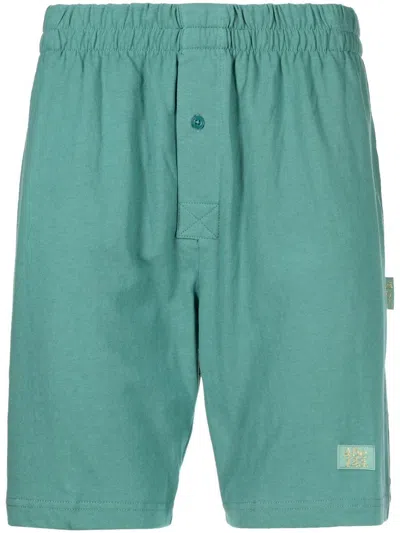Advisory Board Crystals Logo-patch Lounge Shorts In Green