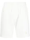 Advisory Board Crystals Drawstring Sweat-shorts In White