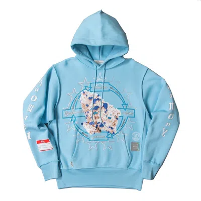 Pre-owned Advisory Board Crystals Men's  Planet Saving 2 (slamjam Exclusive) Hoodie In Light Blue