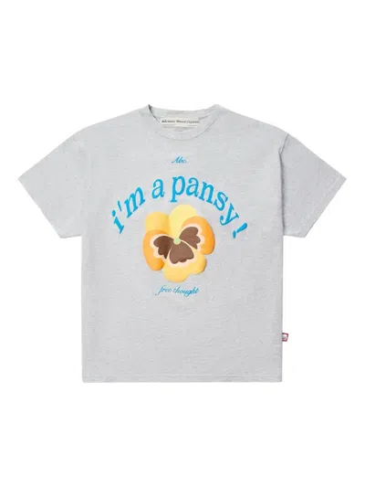 Advisory Board Crystals Pansy T-shirt In Gray