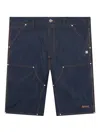 Advisory Board Crystals Ripstop Patch-pocket Cargo Shorts In Blue