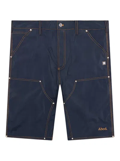 Advisory Board Crystals Ripstop Patch-pocket Cargo Shorts In Blue